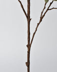 Lower bare stem of the 35 inch faux pod branch, showing where it splits at 16 inches