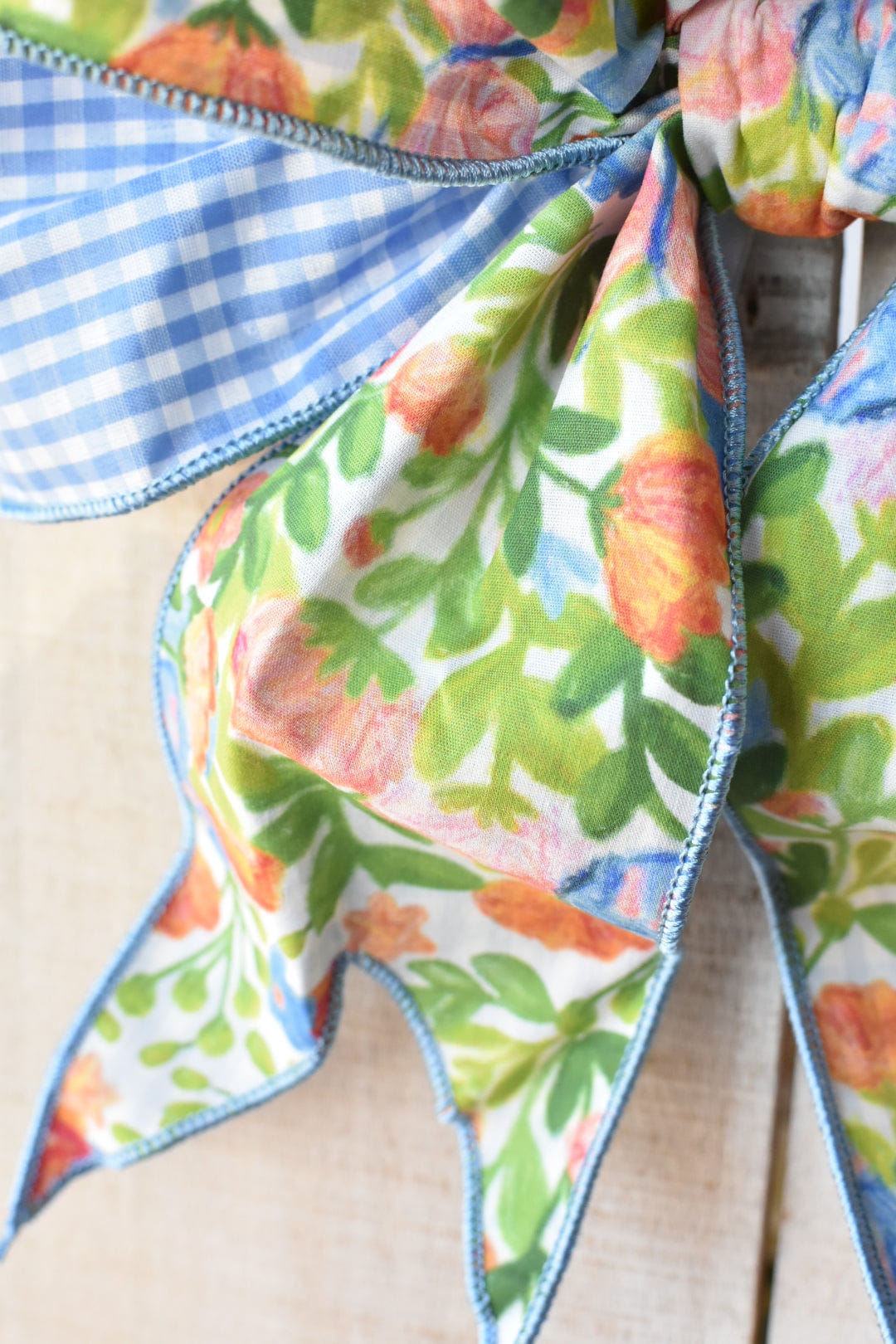 Premade Butterfly and Blue Gingham Bow (Copy)