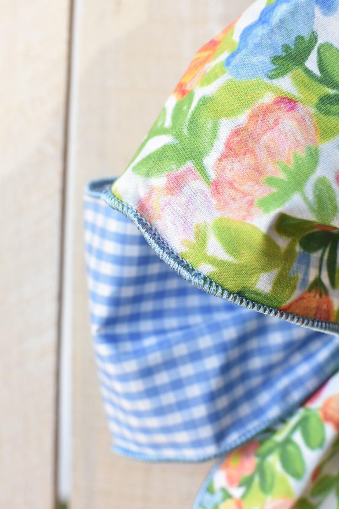 Premade Butterfly and Blue Gingham Bow (Copy)