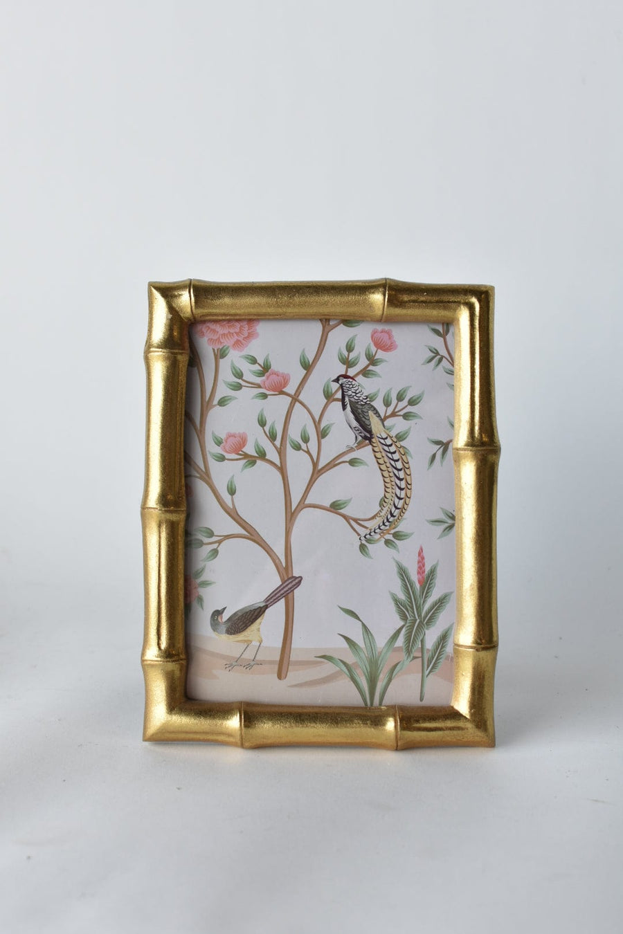 Gold Bamboo Picture Frame: Holds 5x7