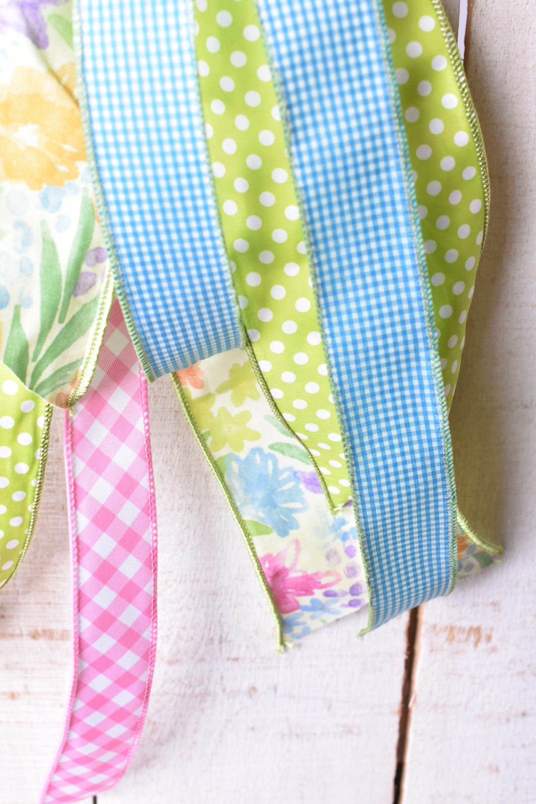 Yellow/Green/Pink/Blue/Purple Watercolor Floral Hand Tied Bow