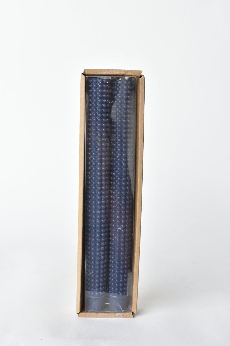 10"H Hobb Nail Taper Candles Navy