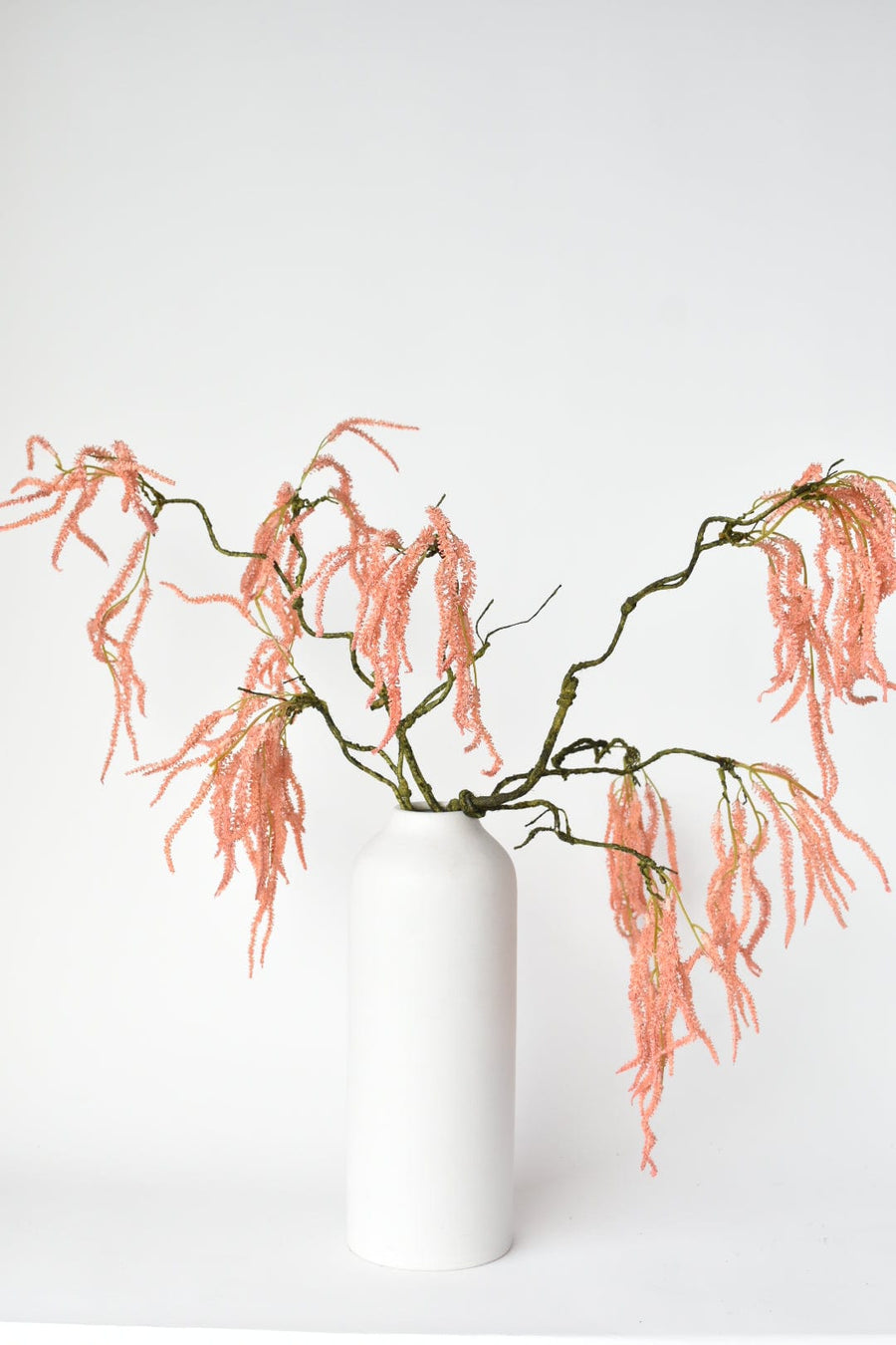 36" Faux Coral Pink Amaranthus Branch Stem