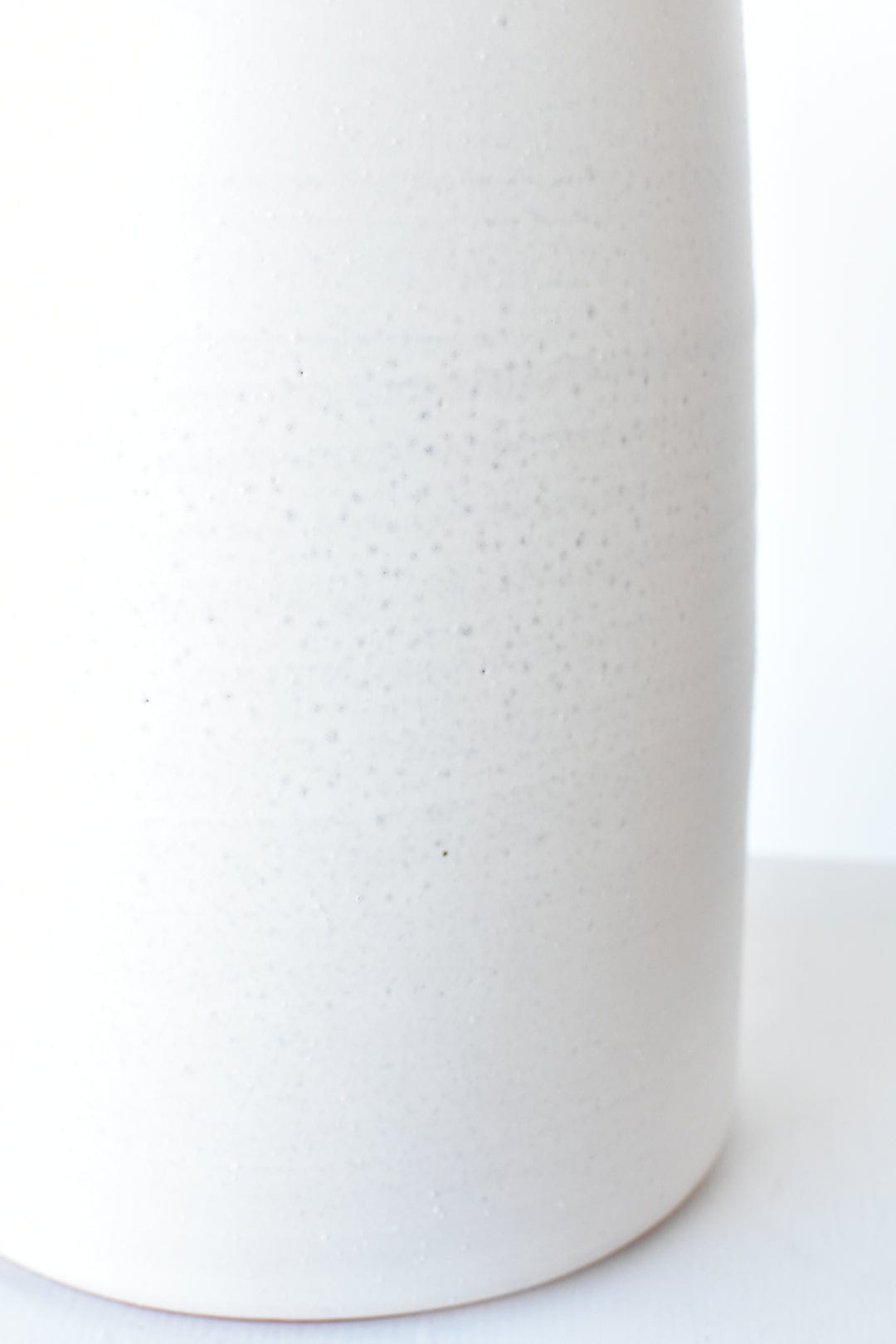 12.5"H  x 8.25"W Antiqued Finish Matte White Terracotta Crock