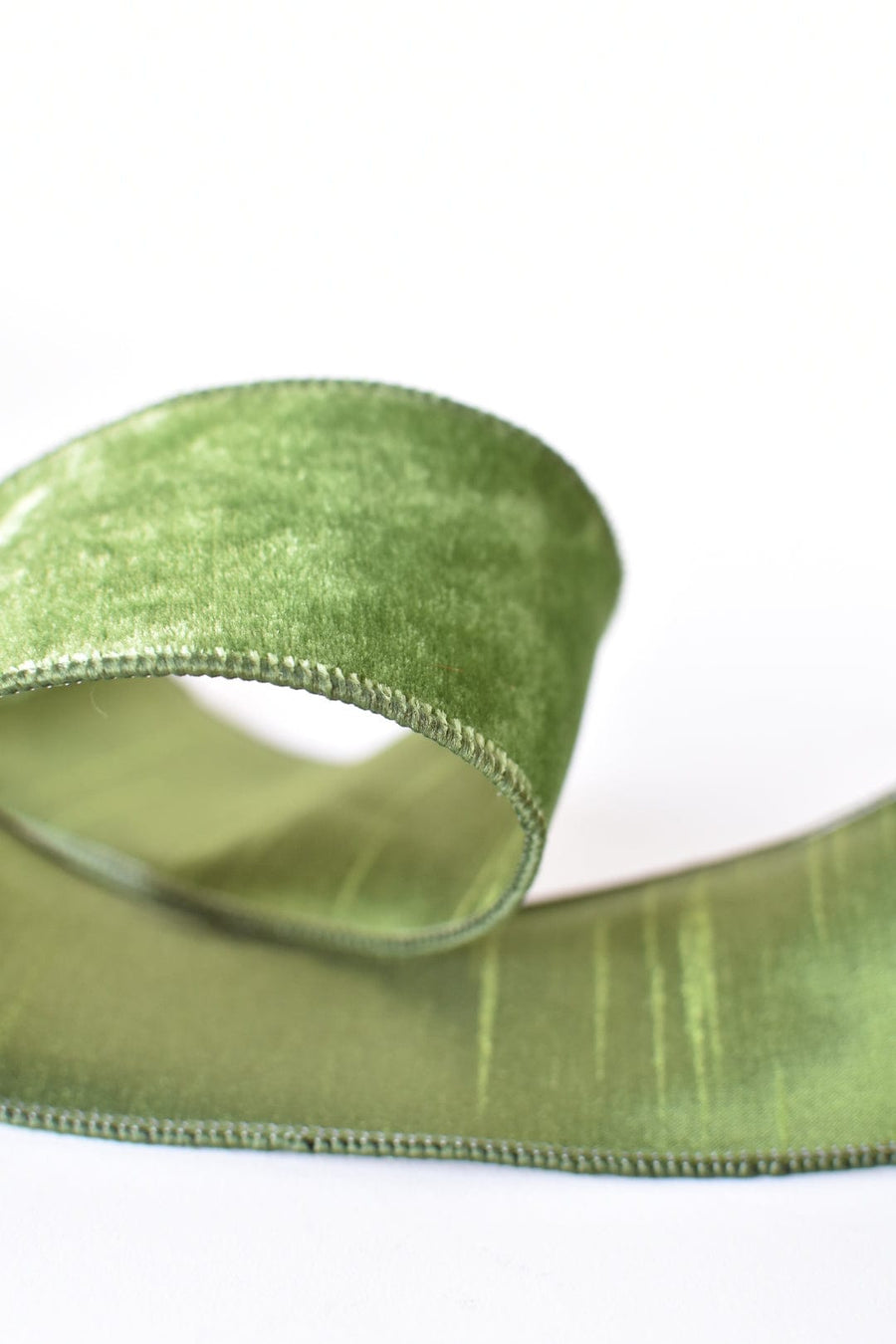 2.5" x 10yd Forest Green Faux Velvet Ribbon