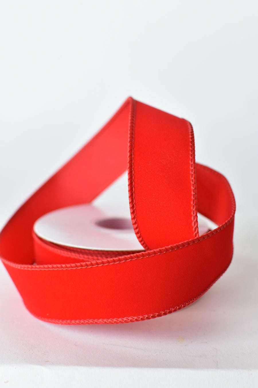 1.5" x 10 Yard Classic Outdoor Red Faux Velvet Ribbon