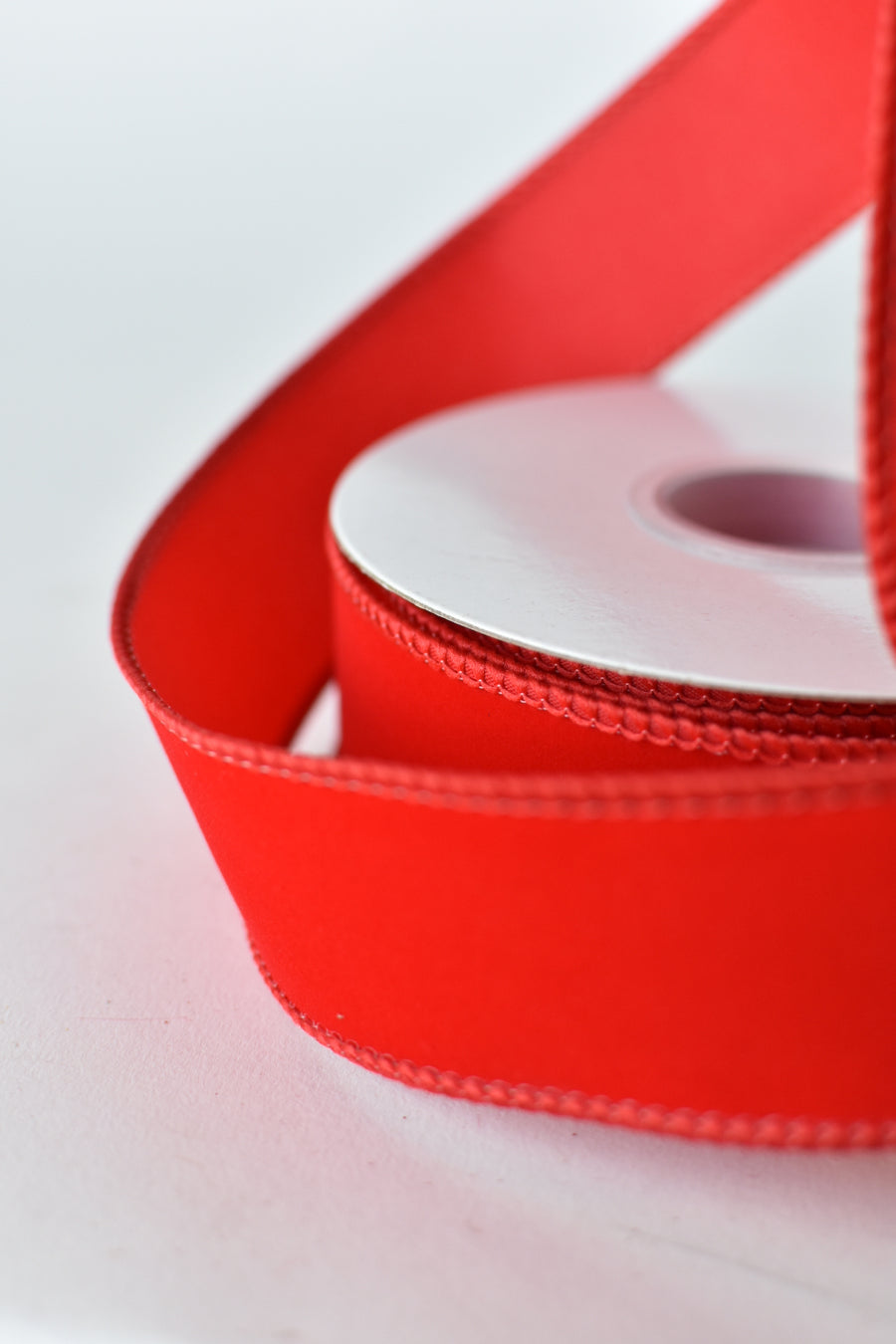 1.5" x 10 Yard Classic Outdoor Red Faux Velvet Ribbon