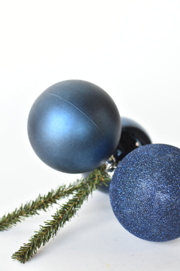 Dark Blue Plastic Ornament Cluster