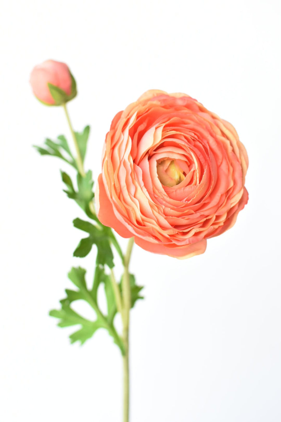 22" Faux Real Touch Ranunculus Spray Tangerine