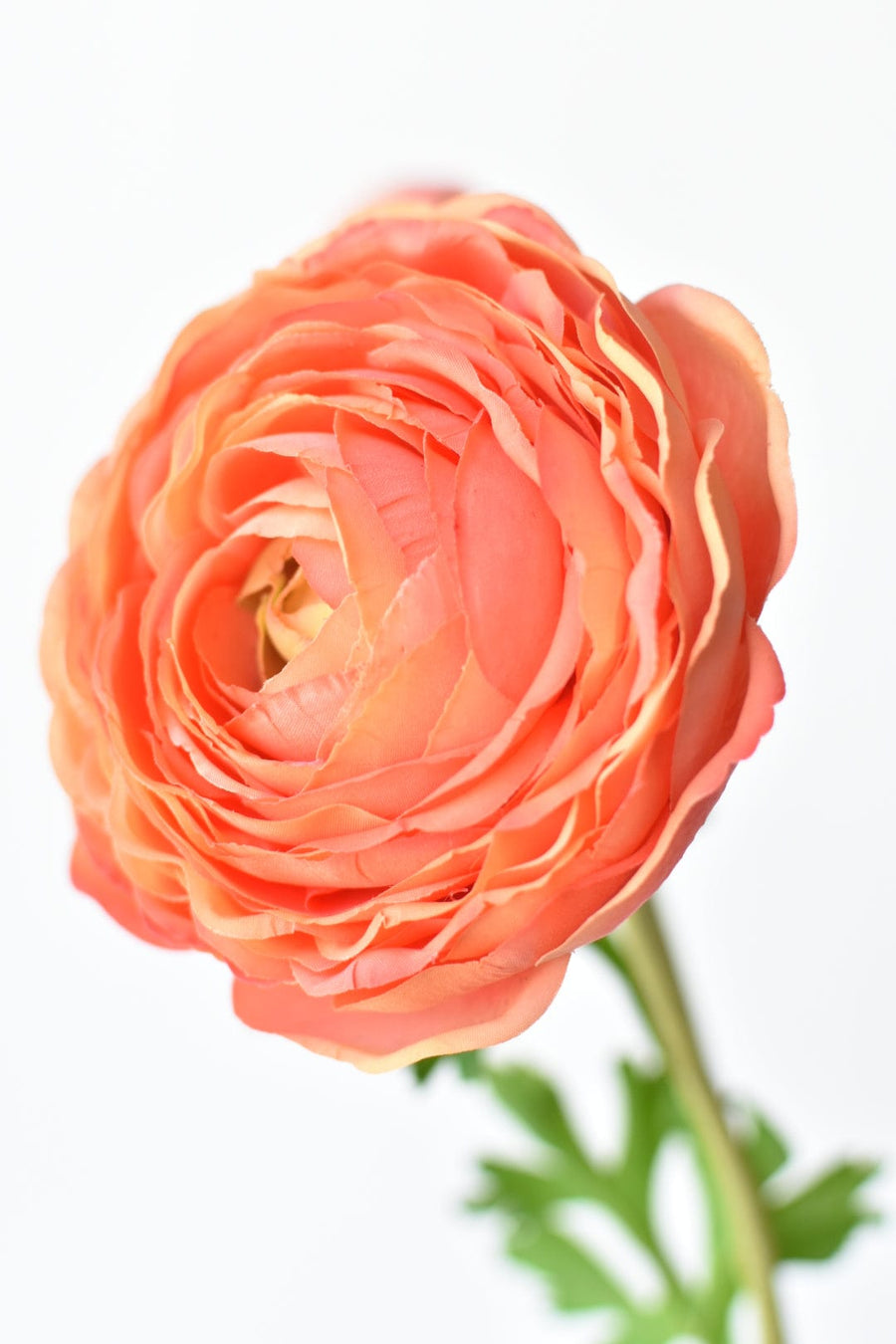 22" Faux Real Touch Ranunculus Spray Tangerine