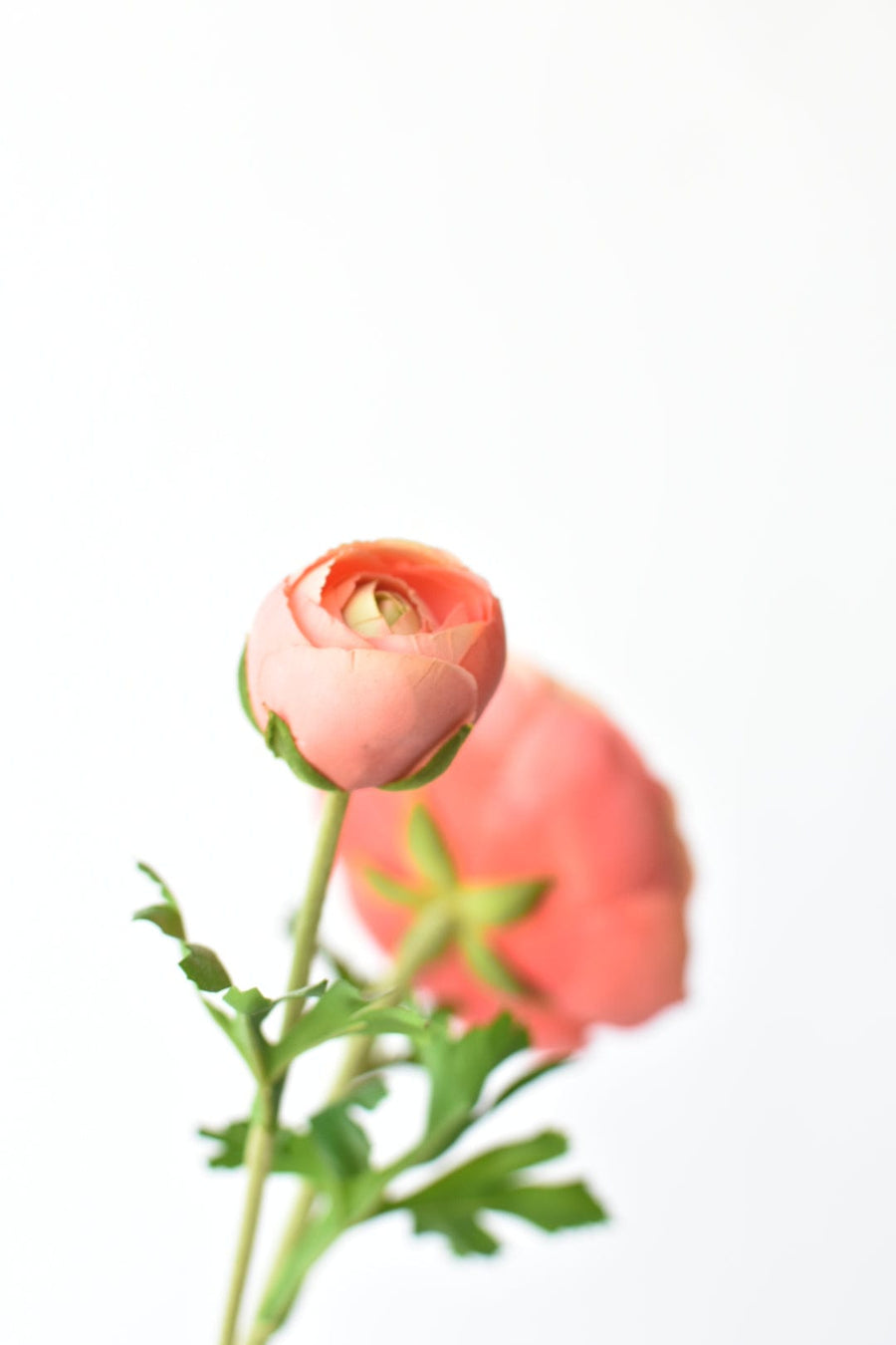 22" Faux Real Touch Ranunculus Spray Tangerine