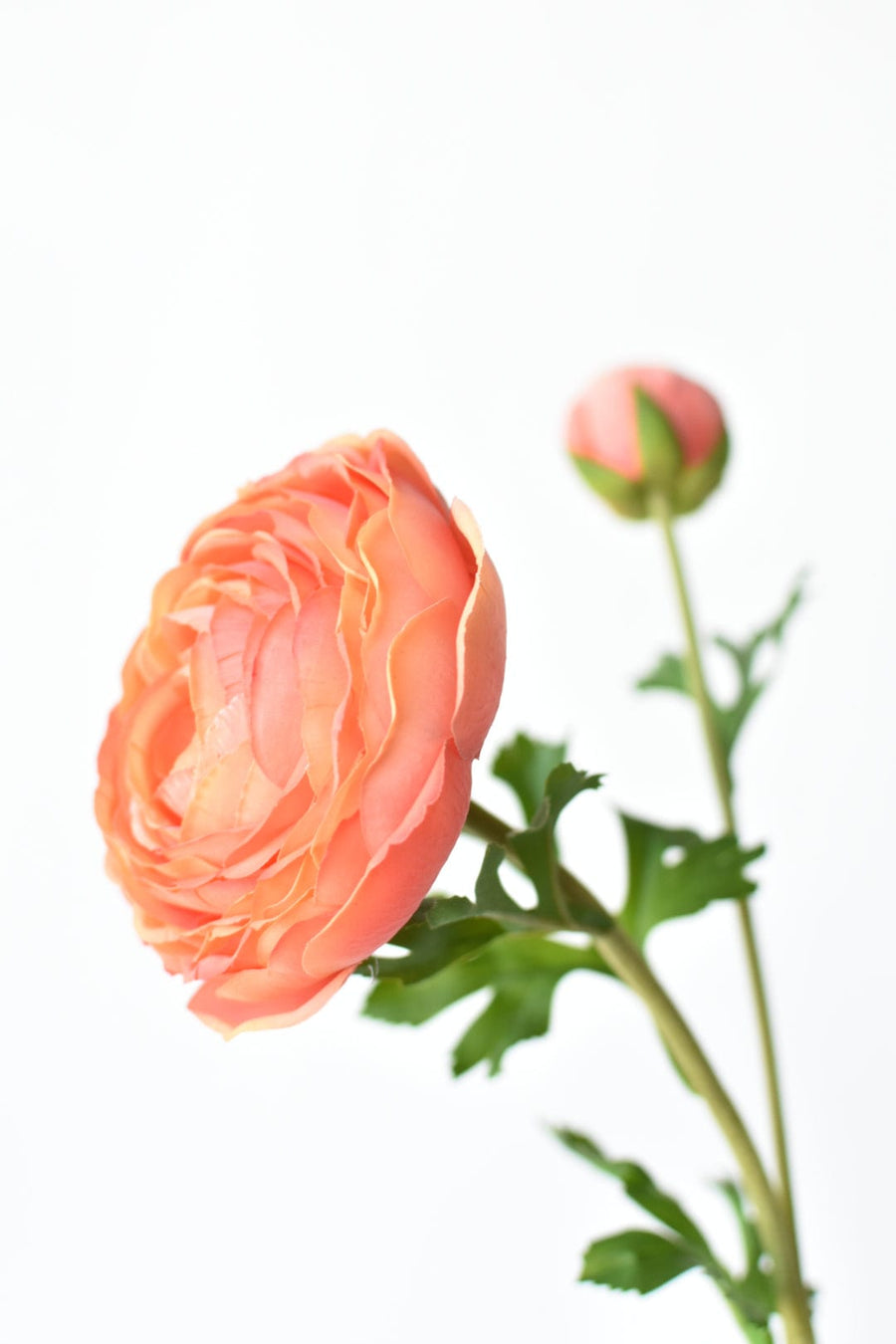 22" Faux Real Touch Ranunculus Spray Tangerine