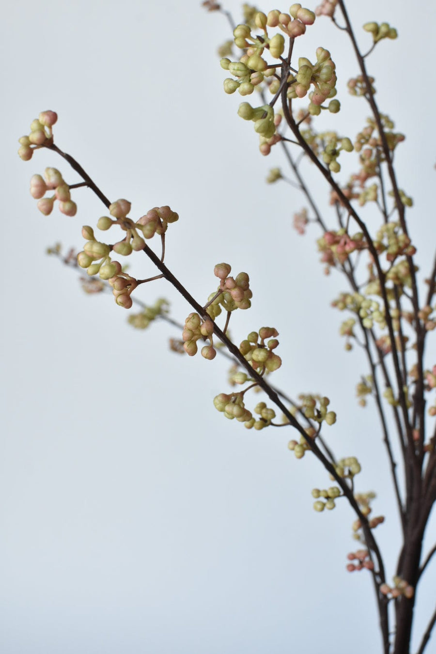 34" Faux Berry Stem Bundle: Cream/Pink/Green