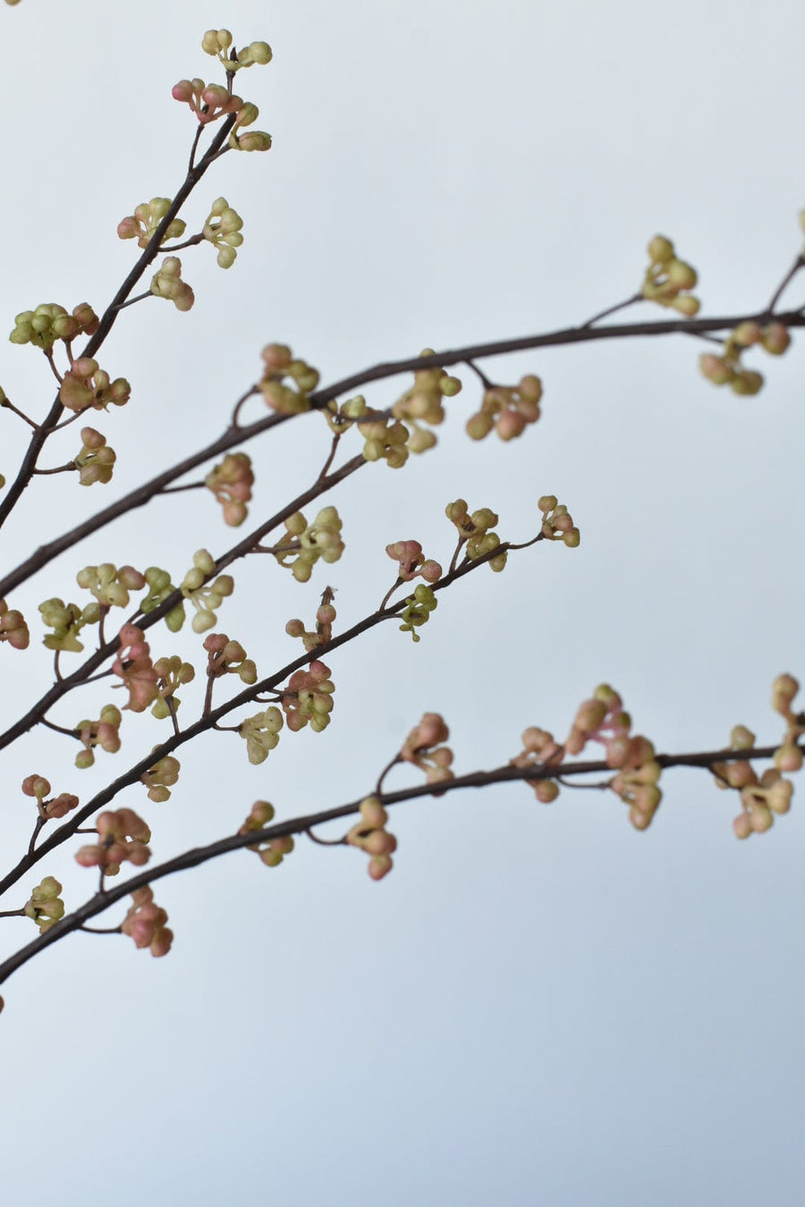 34" Faux Berry Stem Bundle: Cream/Pink/Green