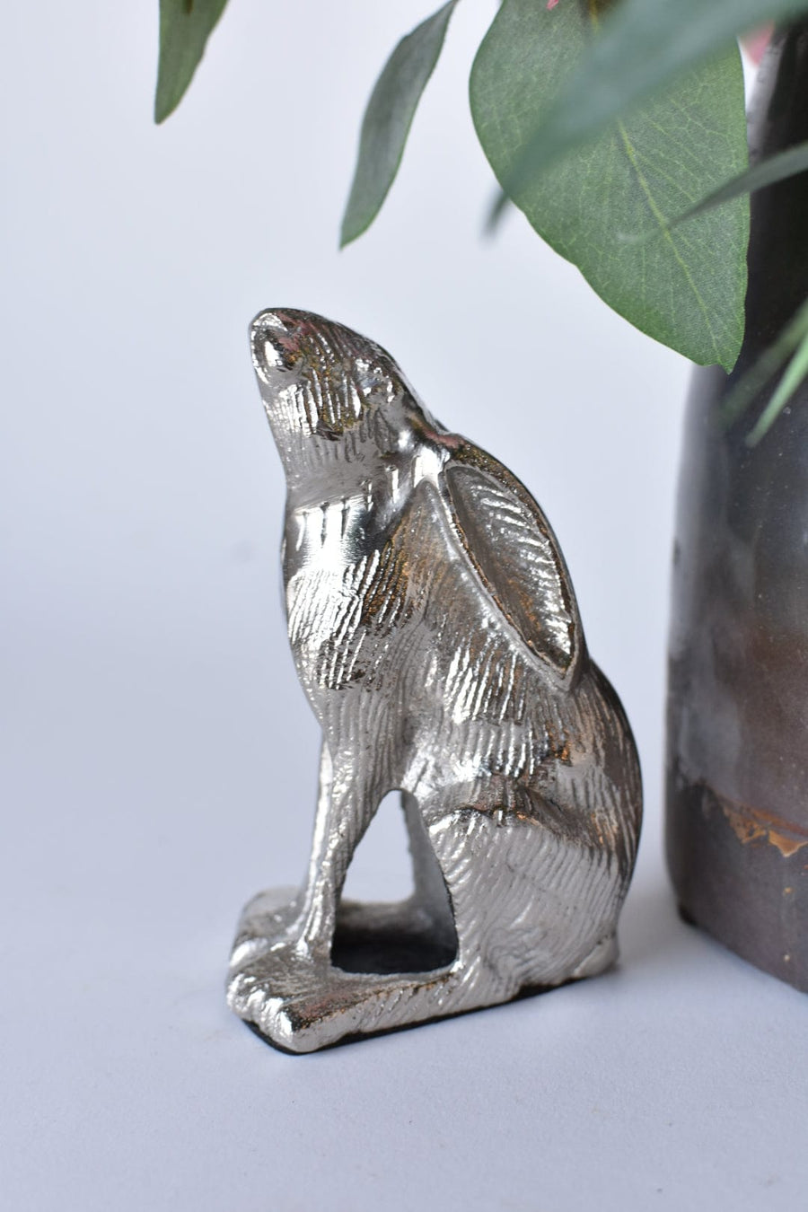 4.5" Antique Silver Finish Bunny Figure