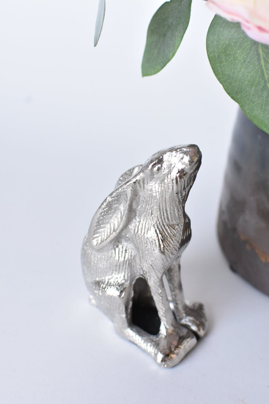 4.5" Antique Silver Finish Bunny Figure