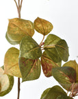 26 inch faux cotinus leaf stem in green and brown