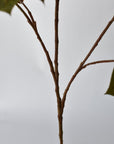 Green and brown faux fall foliage stem, sold by the stem