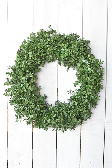 22" Faux Boxwood Door Wreath