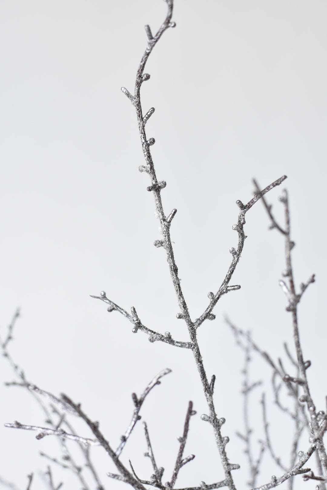 31" Faux Ice Glittered Twig Bundle (3 Stems)