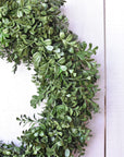 22" Faux Boxwood Door Wreath