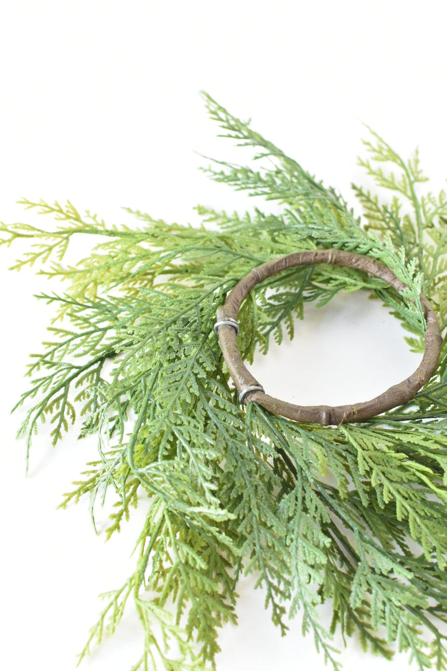 14" Faux Cedar Candle Ring (Fits up to a 3" Pillar Candle)