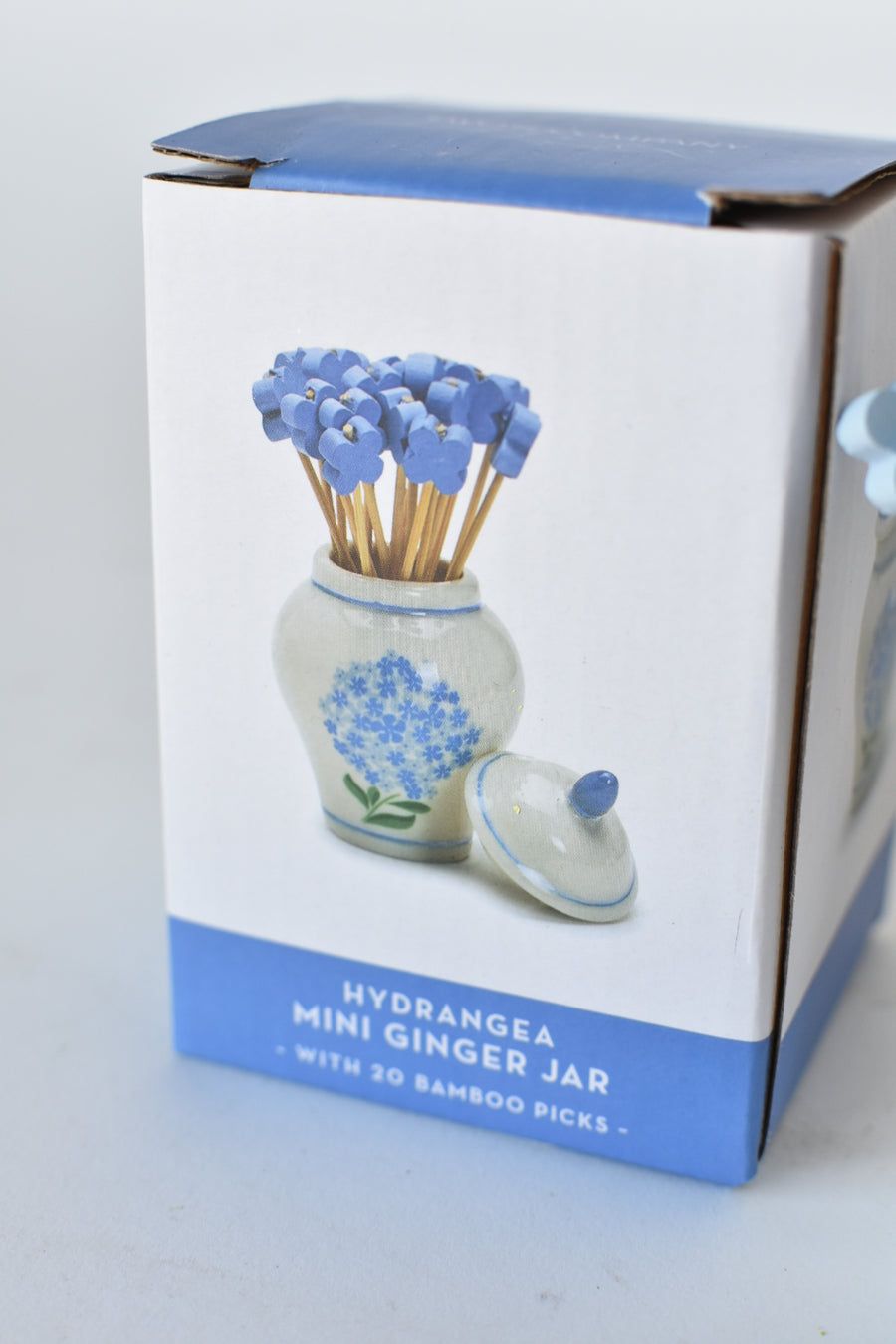 Hydrangea Mini Ginger Jar w/ Bamboo Tooth Picks