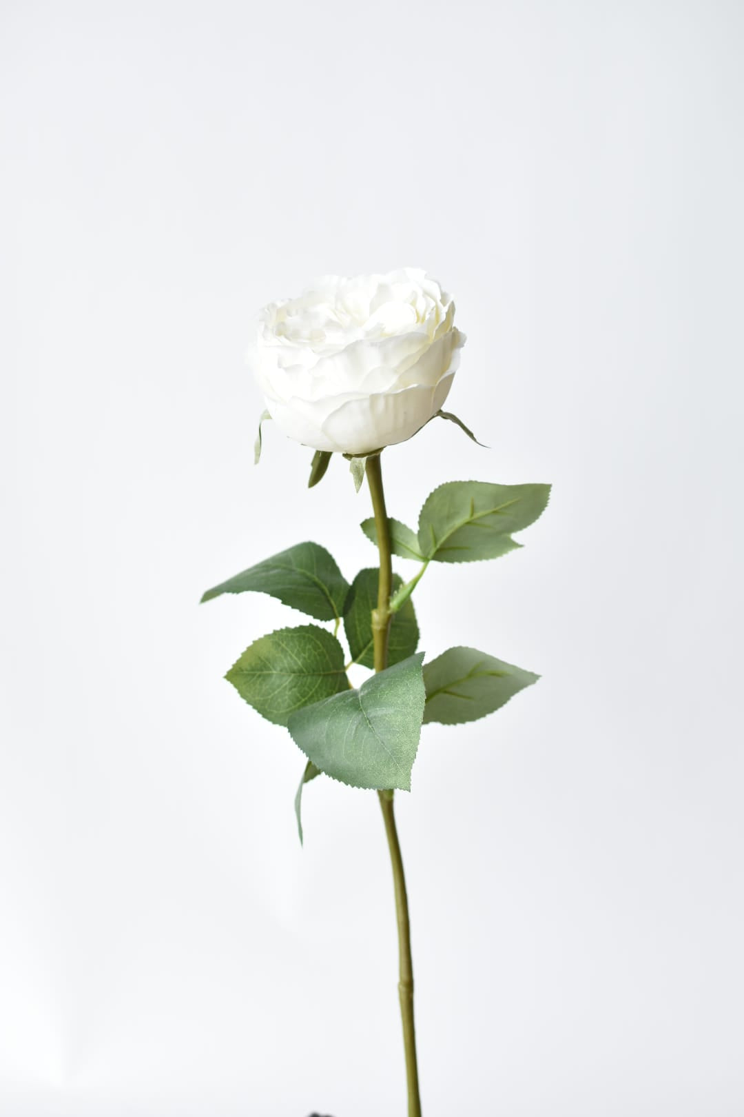 26" Faux Garden Rose - Off White
