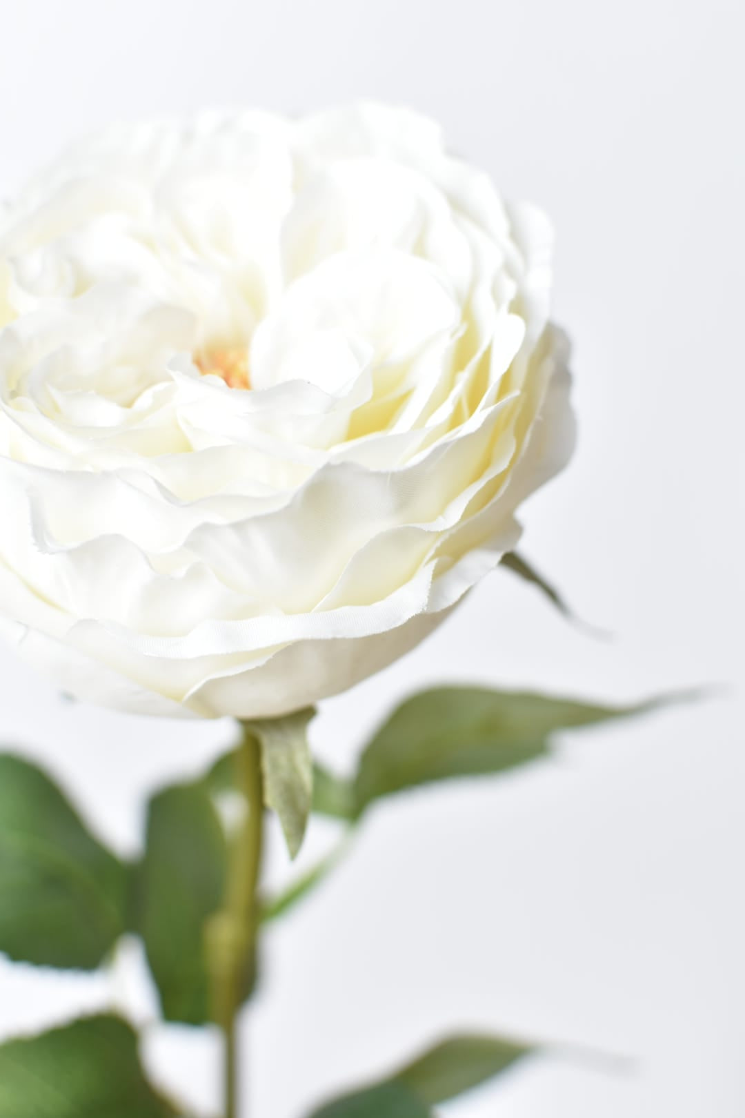 26" Faux Garden Rose - Off White
