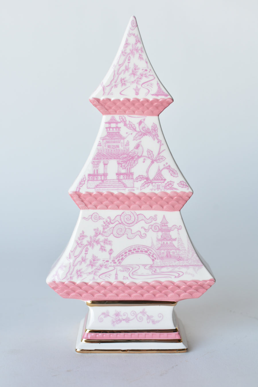 9.5" Pink Chinoiserie Tree Large