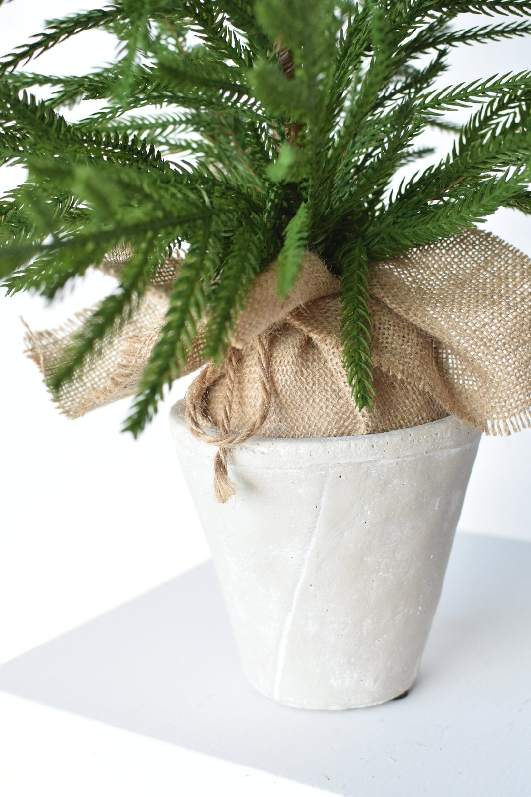26" Faux Norfolk Tree in Stonemix Pot w/Burlap Root Ball