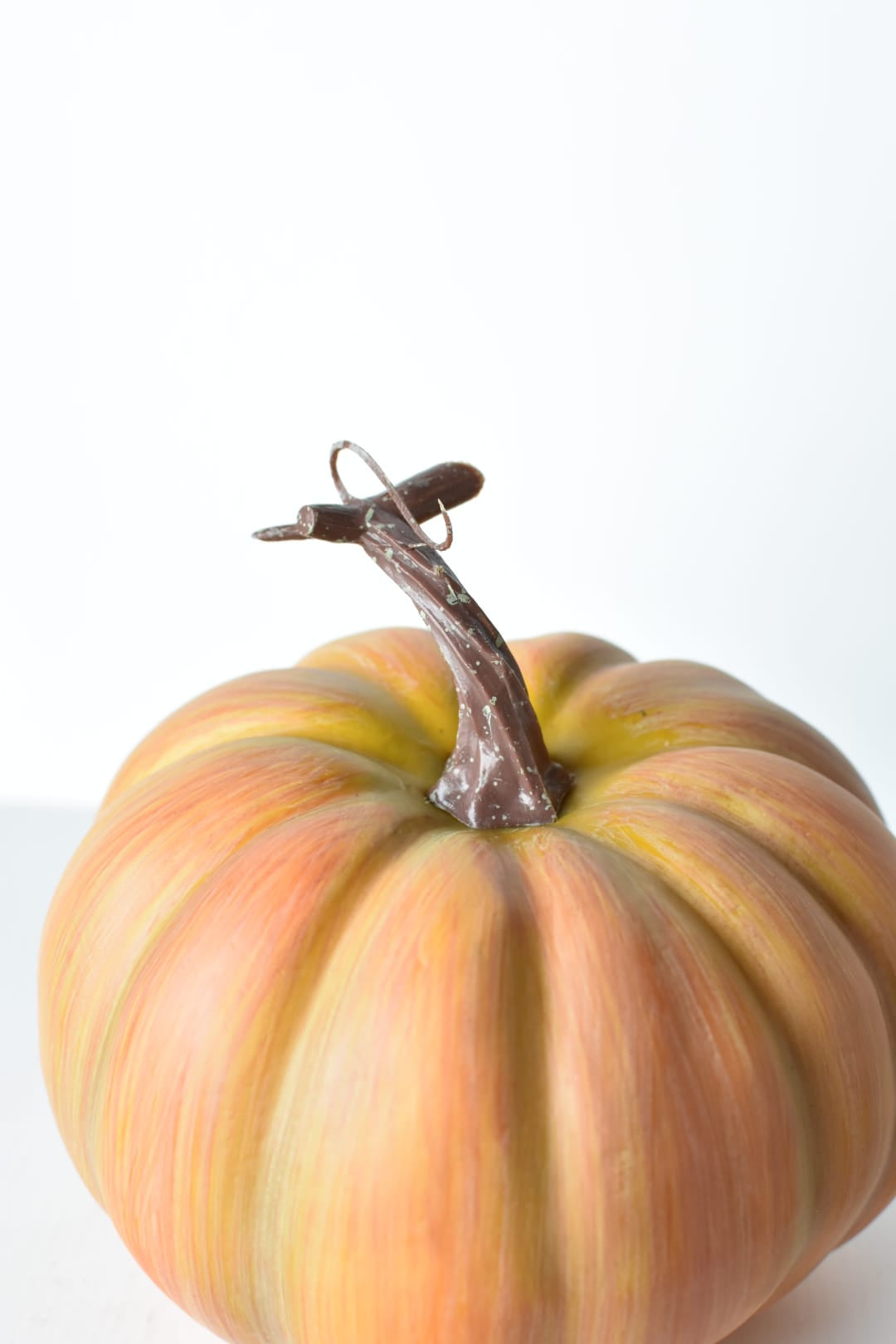 5.5" x 6" Faux Faded Orange Pumpkin