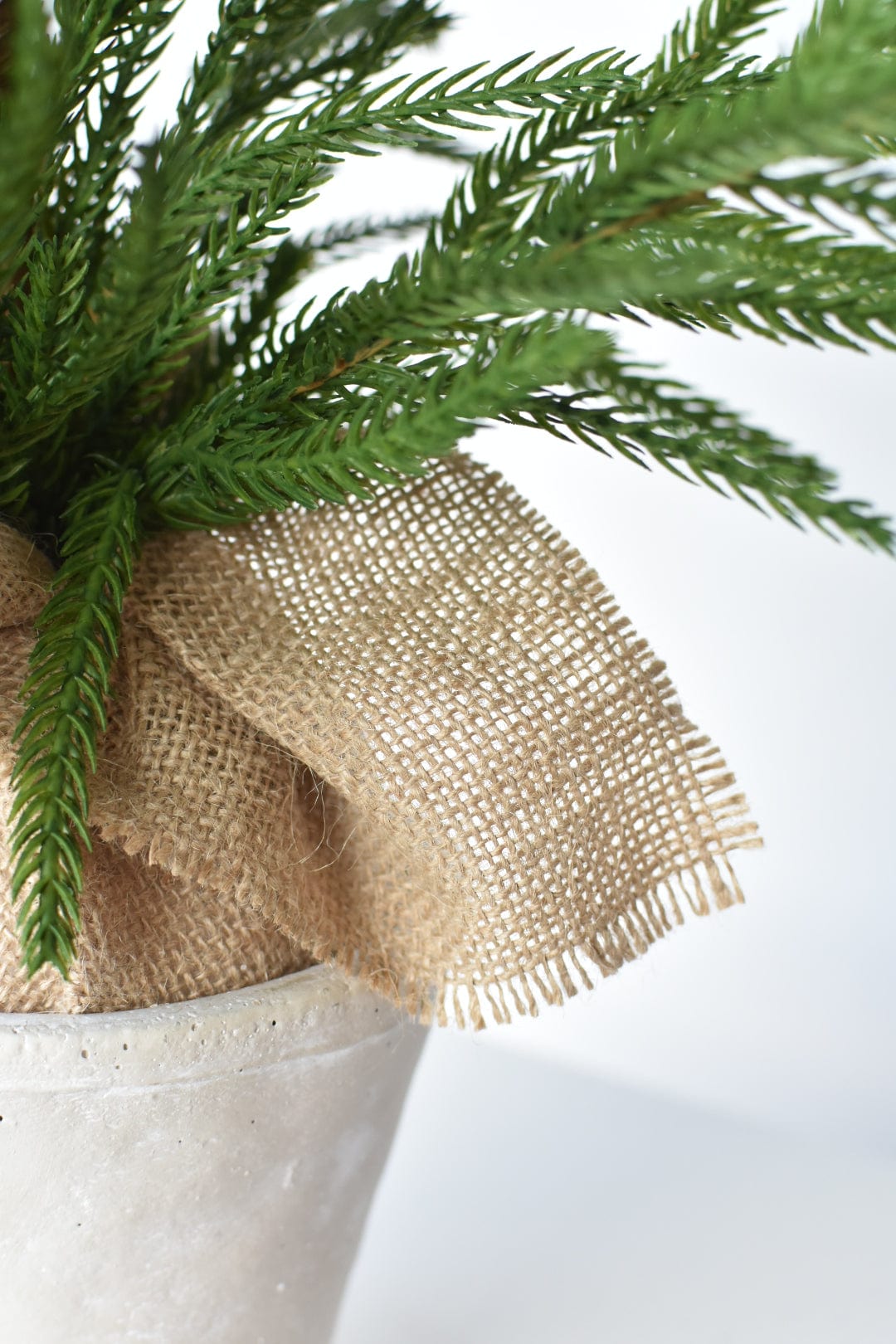 26" Faux Norfolk Tree in Stonemix Pot w/Burlap Root Ball