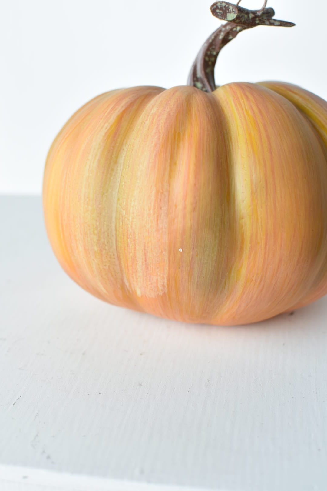 5.5" x 6" Faux Faded Orange Pumpkin