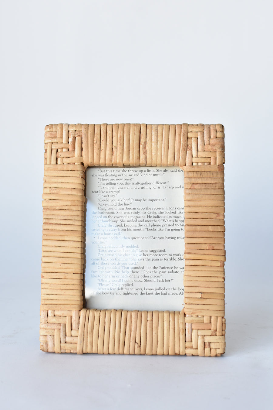 Woven Rattan Picture Frame (holds 4x6)