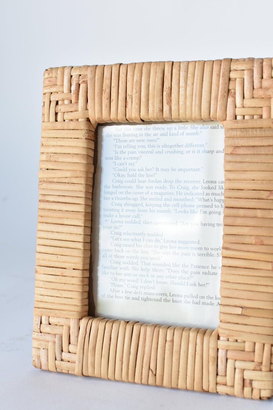 Woven Rattan Picture Frame (holds 4x6)