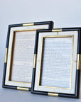 Mixed Bone and Brass Picture Frame