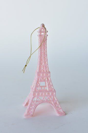 5.75" Pink Glitter Eiffel Tower Ornament