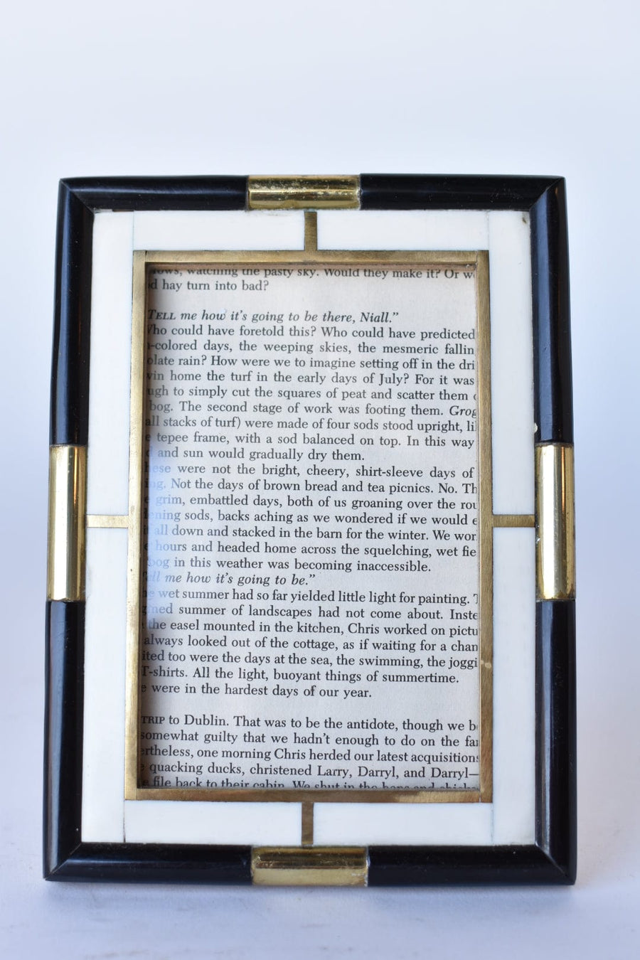 Mixed Bone and Brass Picture Frame