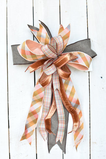 Brown Orange Bow