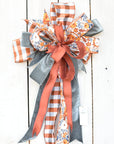 Orange Grey Bow