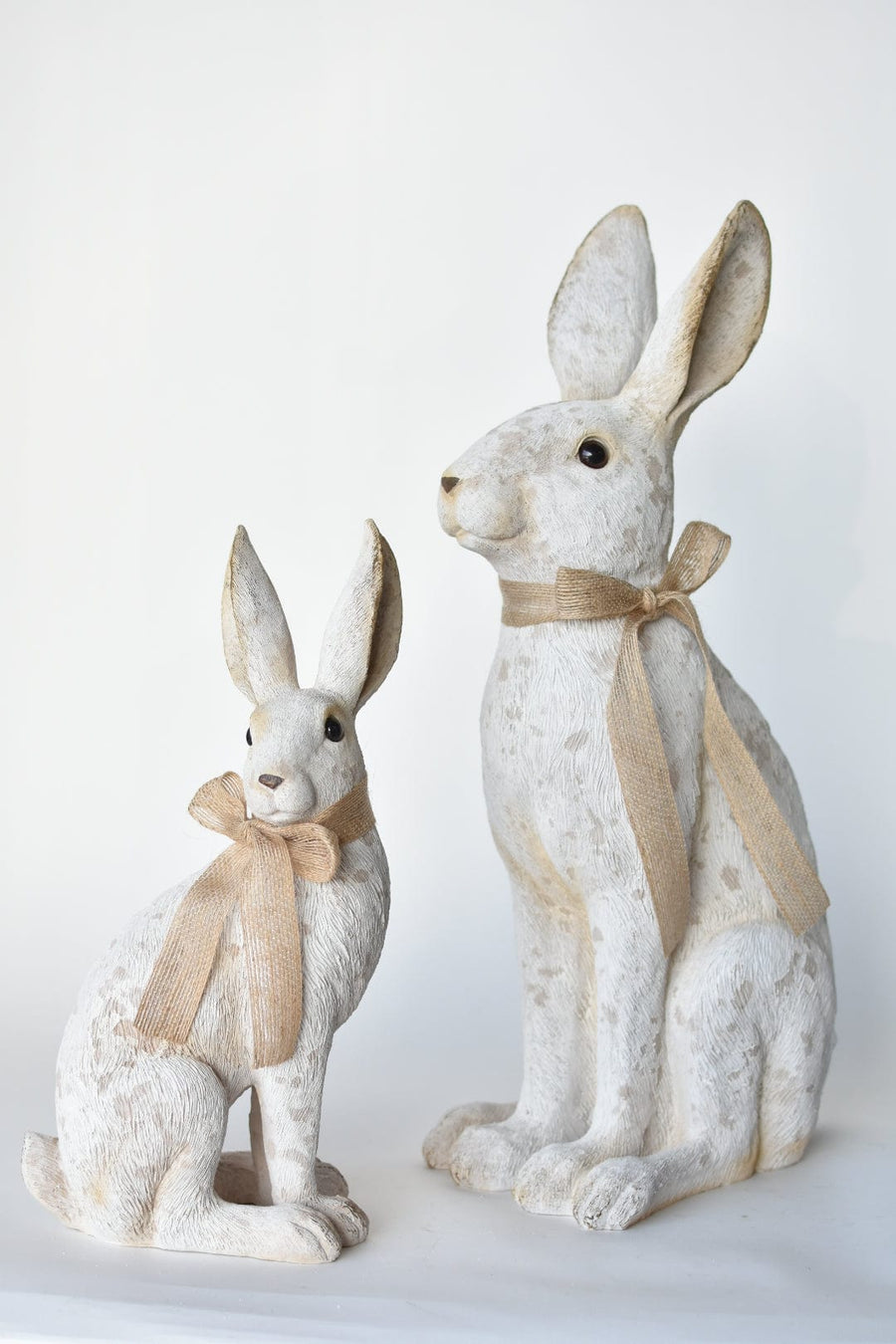 21" Faux Bunny Figure with Bow