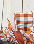 Orange Grey Bow