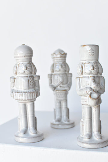 7" Ceramic Nutcracker Figures - Set of 3
