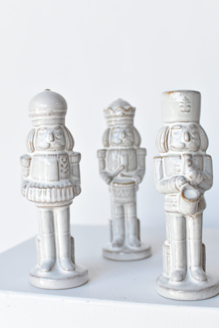 7" Ceramic Nutcracker Figures - Set of 3