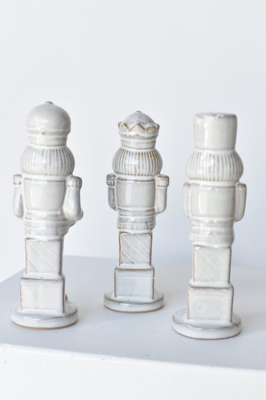 7" Ceramic Nutcracker Figures - Set of 3