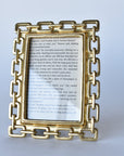 Gold Chain Link Picture Frame Holdes 5x7