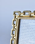 Gold Chain Link Picture Frame Holdes 5x7