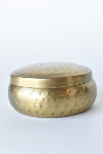 5" Round Metal Trinket Box