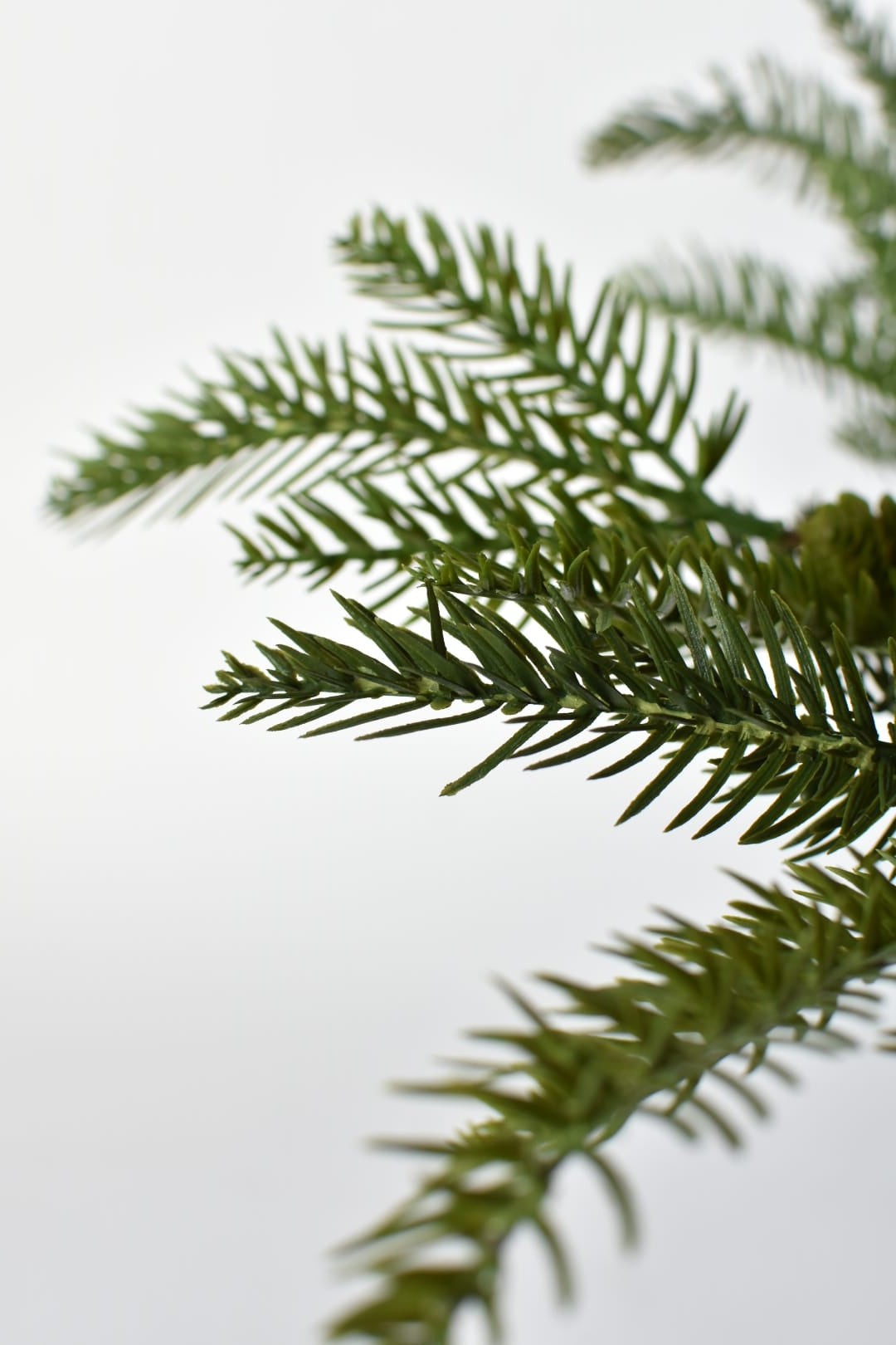 Green artificial pine bush for porch pots and winter containers